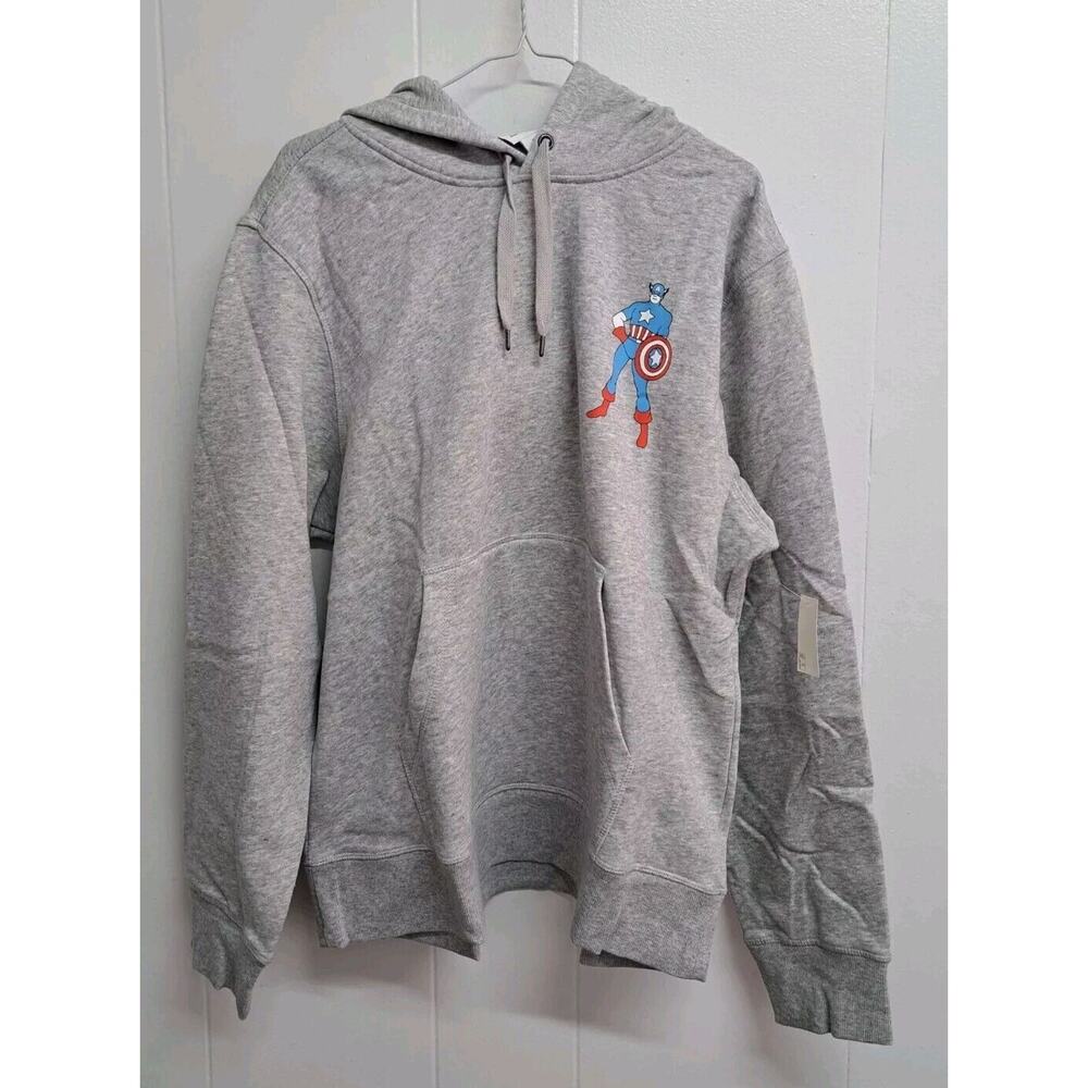 Amazon Essentials Men's‎ Marvel Gray Long Sleeved Hooded Sweatshirts Size XL